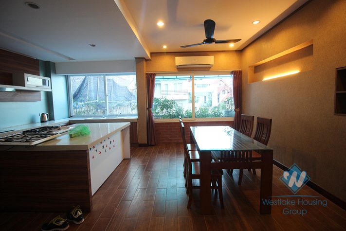 Wonderful duplex apartment for rent with 2 bedrooms and large terrace in Tay Ho, Hanoi 